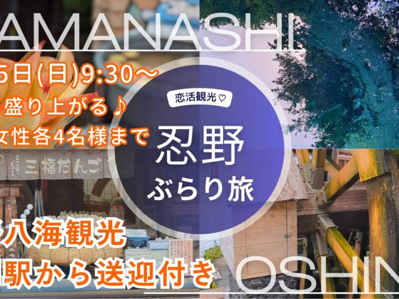 婚活イベント<br>《静岡駅集合》★20代～30代中心★観光地で恋活♡～忍野八海観光編～
